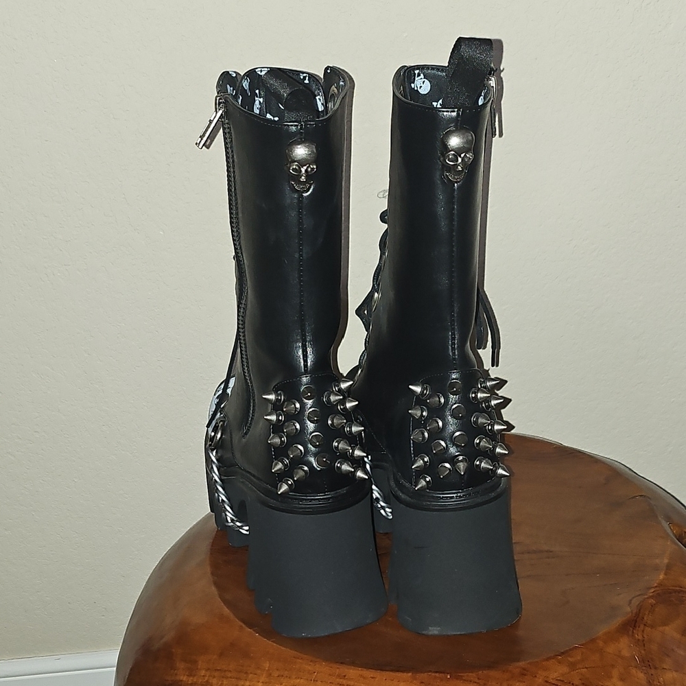 Lamoda No Time Platform Boots Sz 7 - Picture 2 of 6